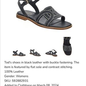 - ❤️‍🔥 - Tod”s black leather sandals - s. 38.5 (8)